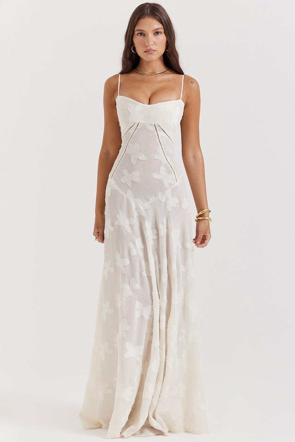 Elegant Low Cut Backless Maxi Dress